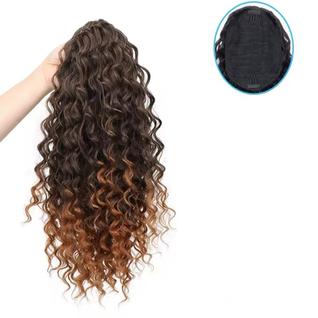 Aplique Rabo De Cavalo Telinha Cacheado Curto 45cm Premium