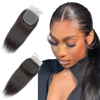 Aplique Top Closure 4x4 25cm Curto Liso Topo Cabelo Humano