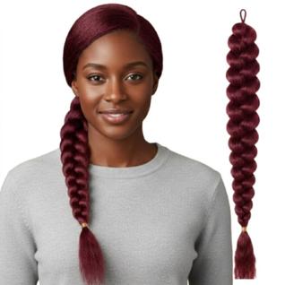 Aplique Trança Afro Jumbo Sintético Natural Volume Fácil Usar