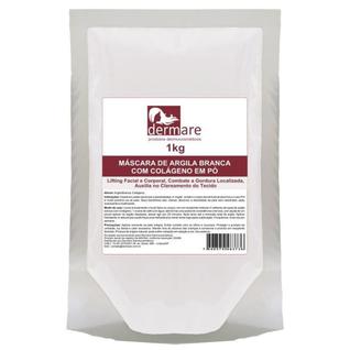 Argila Branca Com Colageno 1kg - Dermare