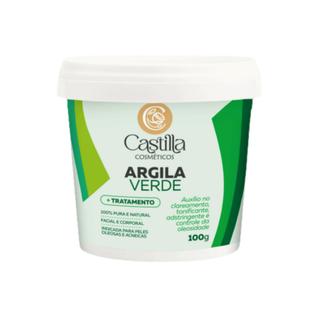 Argila Verde - Castilla Cosméticos  Controle Oleosidade, Tonificante, Clareadora e Facial 