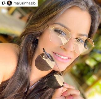 Armação Óculos Grau Clipon Sol Feminino Redondo 2 Em 1 Ariel