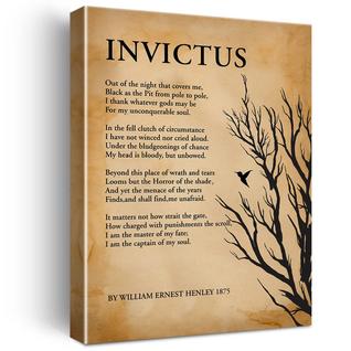 Arte de parede com impressão em tela Invictus Out of the Night 11.5x15cm