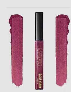 Avon Batom Líquido Power Stay Glitter Malva Luminoso - 7ml