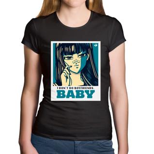 Baby Look Algodão I don't do boyfriends - Foca na Moda