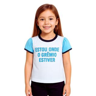 Baby Look Infantil Grêmio Glitter Oficial