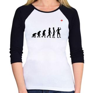 Baby Look Raglan Evolução Fitness Manga 3/4 - Foca na Moda