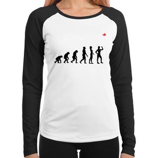 Baby Look Raglan Evolução Fitness Manga Longa - Foca na Moda