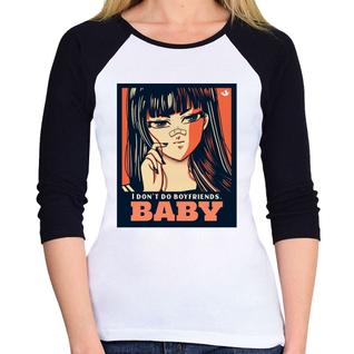 Baby Look Raglan I don't do boyfriends Manga 3/4 - Foca na Moda