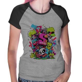 Baby Look Raglan Street Style - Foca na Moda