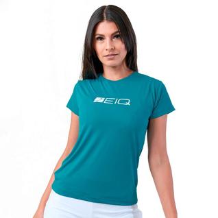 Baby Look Zeiq Verde Petróleo - Logo Branco