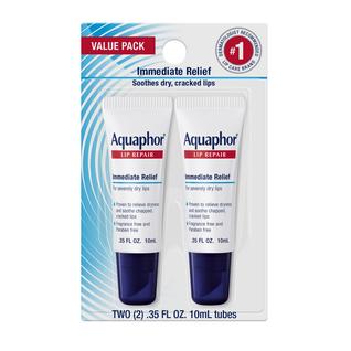 Bálsamo Labial Aquaphor Lip Repair - 2 Unidades de 10ml - Suaviza Lábios Secos e Rachados