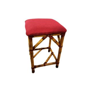 Banco Artesanal de Bambu com Assento Acolchoado Conforto e Estilo Natural
