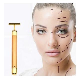 Barra de Ouro para Rosto Bioestimulador de Elastina e Colágeno Massageador de Luxo Anti-id