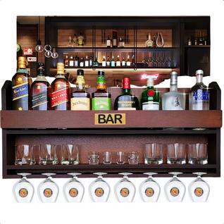 Barzinho Adega Bar Parede MDF Alto Padrão: Decore sua sala com praticidade e elegância!