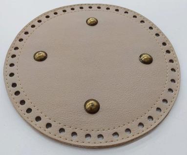 Base redonda para bolsa de crochê 18 cm cor marfim - dupla face e estruturada