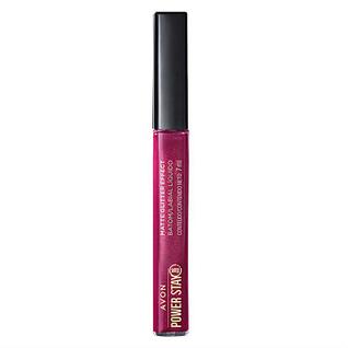 Batom Liquido Matte Glitter Effect Avon Power Stay 7ml - Malva Luminoso