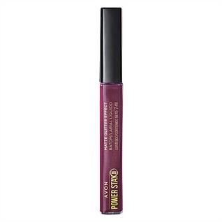 Batom Liquido Matte Glitter Effect Avon Power Stay 7ml - Marsala Radiante