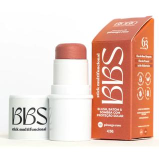 BBS Stick BIOBIO Blush Batom E Sombra - Ácido Hialurônico & FPS63 cor Pêssego Rosê