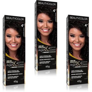 Beauty Color Tintura 5.0 CASTANHO CLARO 45gr (03 Unidades) Cores Normais