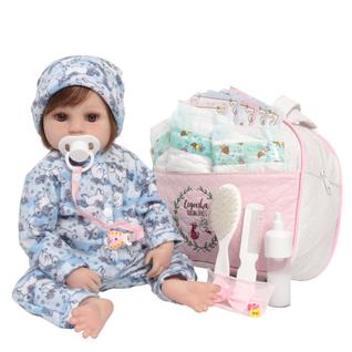 Bebê Reborn Realista Fio a Fio Corpo Silicone Pode Banho