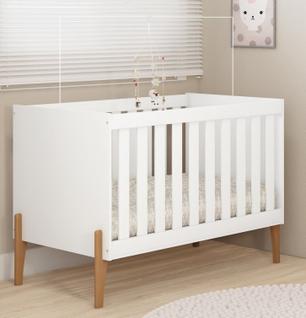 Berço Mini Cama Simples Infantil Bebê Iris Retro Elegante