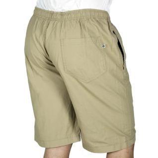 Bermuda Masculina Cargo com Elástico Bege R Sete  Conforto Total