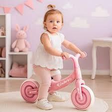 Bicicleta Presente Infantil Sem Pedal Rosa Bike Aprender Andar Criança Brinquedo Andador P
