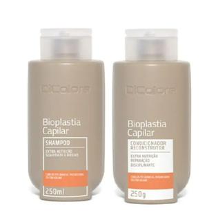 Bioplastia Capilar Dicolore Kit Shampoo + Condicionador cabelos pós químicas e progressiva