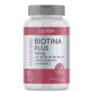 Biotina Concentrada com Vitaminas B + C + Zinco - 60 Capsulas Lauton - Cabelo - Pele e Unh