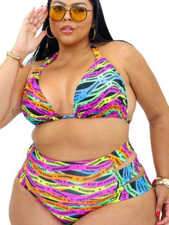Biquíni Plus Size Cintura Alta Sem Bojo Verão 2025 Marquinha