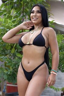 Biquíni Preto Estilo Asa Delta Moda Praia