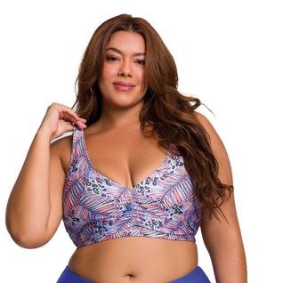 Biquini Top Regata Avulso Moda Praia Estampada Selene Plus Size