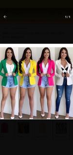 Blazer acinturado off white