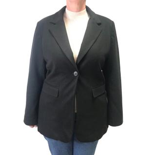 Blazer Alpelo Lã Médio com Um Botão Preto 20800087