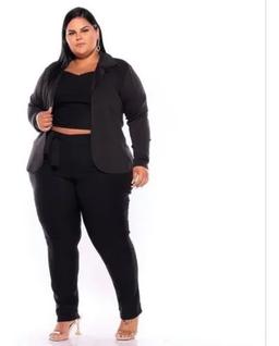 Blazer Blaser Plus Size Moda Tendência Elegante Feminino Clássico Charmosa