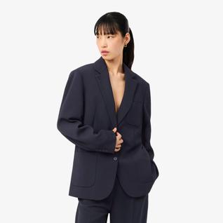 Blazer em Piqué Fluido