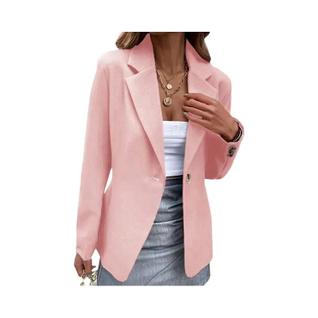 Blazer Feminino De Manga Longa Em Cor Sólida Com Um Botão, Jaqueta Casual, Moda Y2K, Roupa