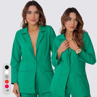 Blazer Feminino em Alfaiataria Linho