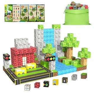 Blocos de construção magnéticos WSHIMIN Build Mine World 100 unidades