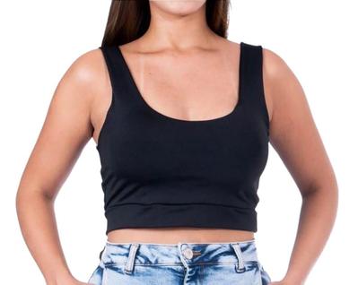 Blusa Croped  Feminino Básico Alças Regata Modinha Verão