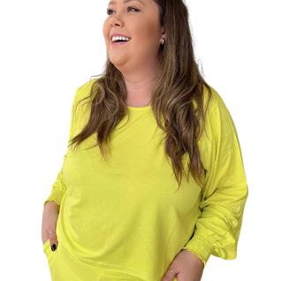 Blusa Cropped de manga longa Laiana