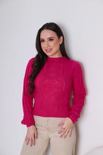 Blusa Feminina De Modal Manga Longa Inverno Texturizado