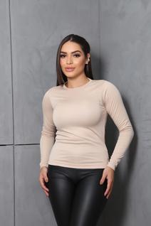 Blusa Feminina Térmica Manga Longa Lisa Básica Gola Redonda