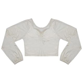 Blusa Juvenil Look Jeans Malha Metalizada