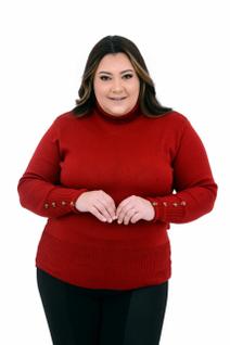 Blusa Plus Size Gola Alta Cacharrel Trico