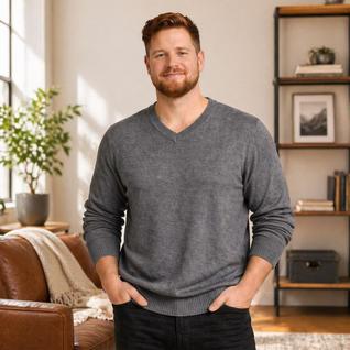 Blusa Suéter Masculino Em Tricot Frio Casaco Grosso Cor:PretoTamanho:M