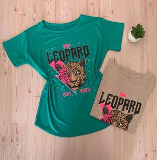 Blusa tshirt leopardo
