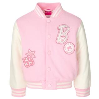 Blusão Barbie Big Girls French Terry Rosa - Tamanhos 10-12