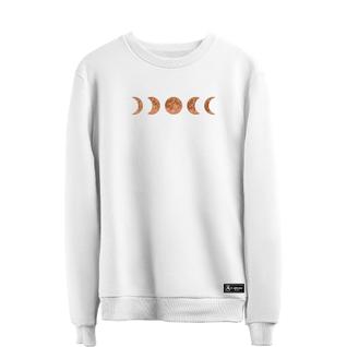 Blusão Moletom Fases da Lua Masculino e Feminino Personalizado sem Capuz gola Redonda